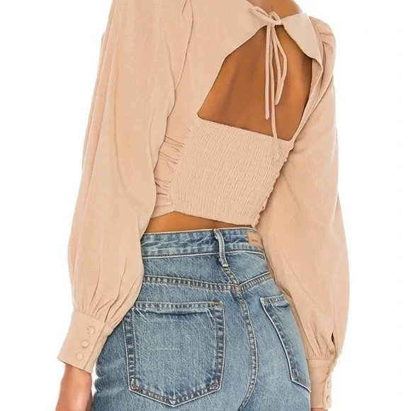 MAJORELLE  Revolve Tan Crop Top size small - Picture 5 of 5